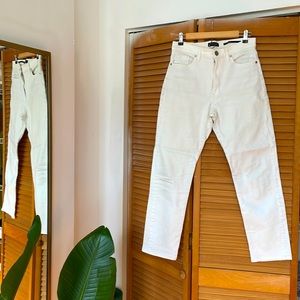 Banana Republic high rise straight white jeans size 29L